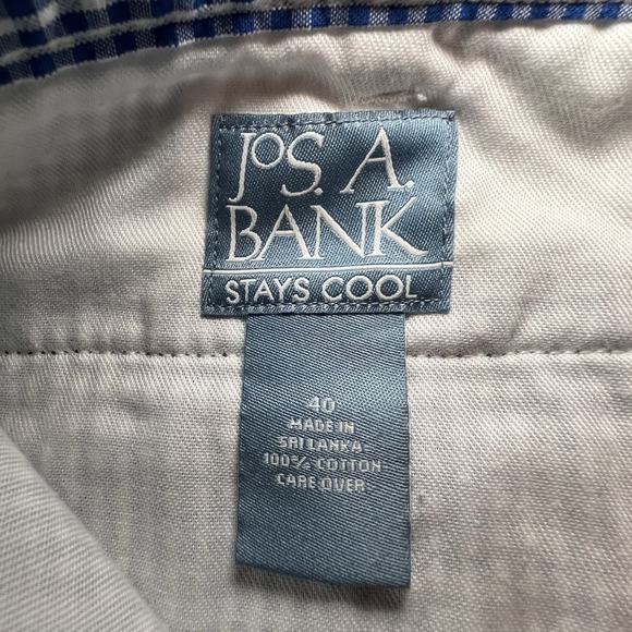 Jos A Bank Shorts Mens 40 Blue Check Gingham Pleated Stay Cool Golf Club Casual - Picture 8 of 9